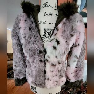 Little Girls Dollhouse faux fur Coat